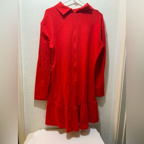 Buru knit Dress in red back zipper  Size XL - Picture 2 of 7